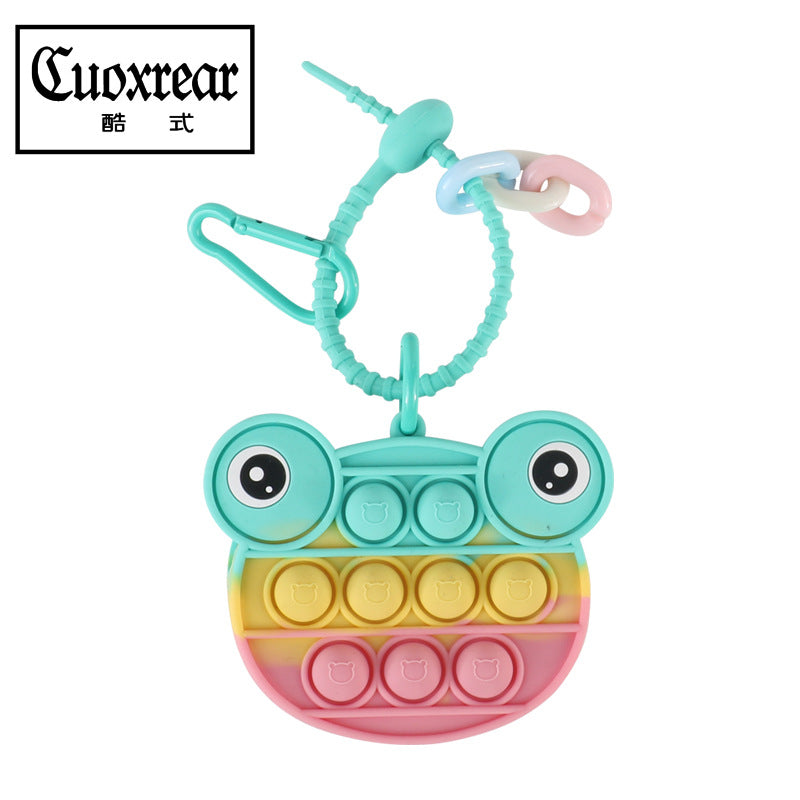 Wholesale Cute Unzipped Coin Purse Cartoon Silica gel Keychain